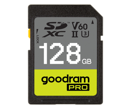 Karta pamięci GOODRAM 128GB SDXC S6B0 PRO 265MB/s UHS-II U3 V60